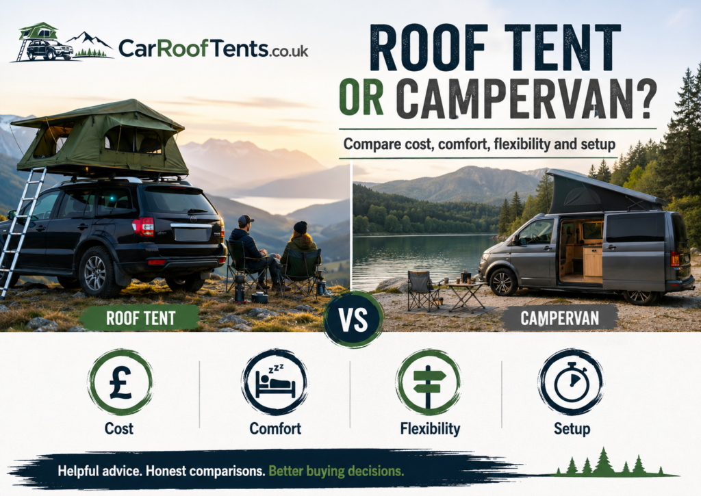 Roof tent vs campervan