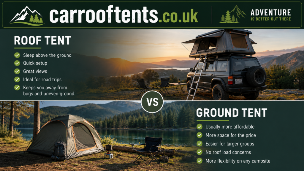 car roof tents v ground tent comparison