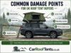 common roof tent damage areas