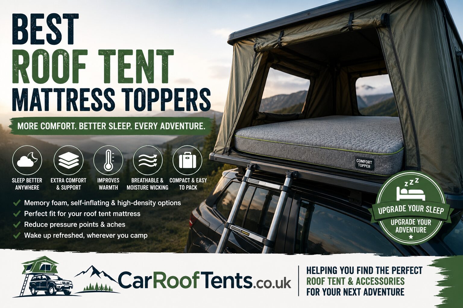 best roof tent mattress topper