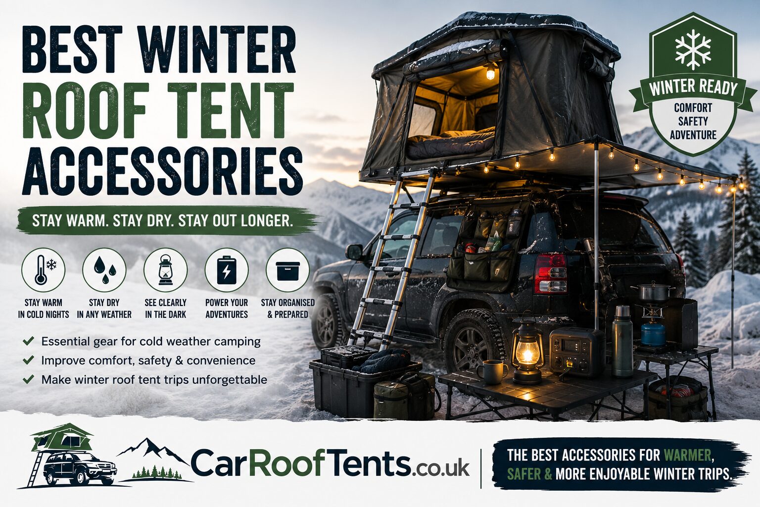 Best winter roof tent accessories